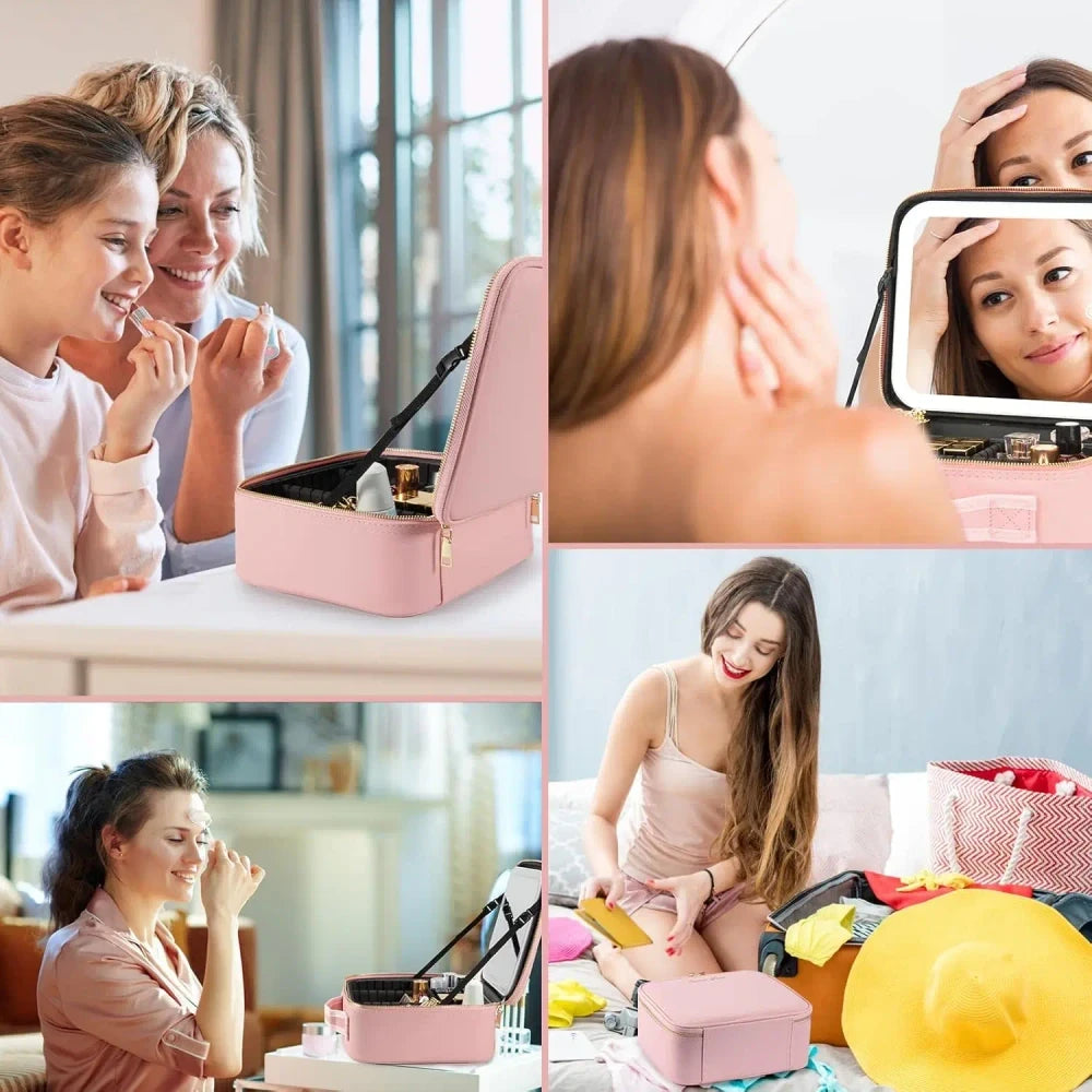 Organizador De Maquillaje Joyero Espejo