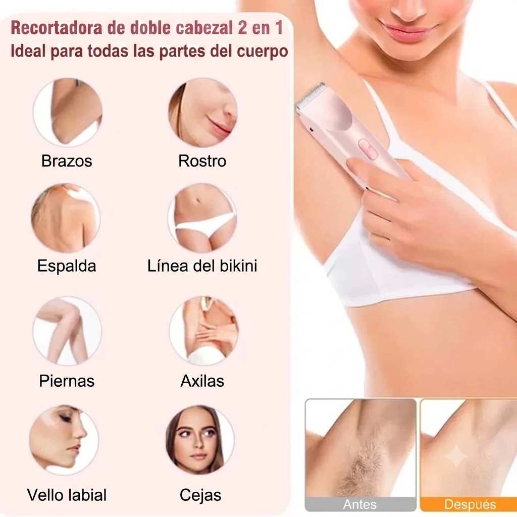Afeitadora Electrica Recargable para Cuidado Intimo