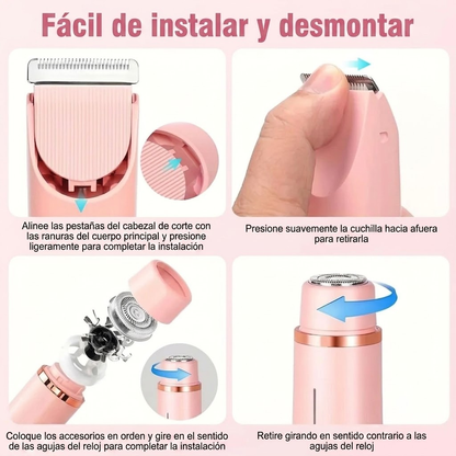 Afeitadora Electrica Recargable para Cuidado Intimo